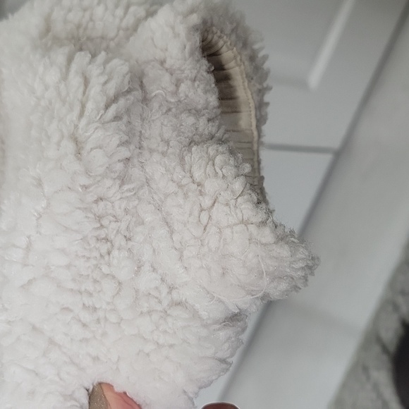 LULULEMON Women's White Cinchable Sherpa Jacket Size 4 - Picture 10 of 13